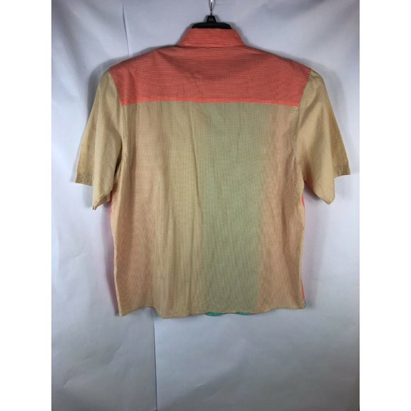 Ecko Unltd Men's Large Short Sleeve Button Up Multicolor Cotton Causal Shirt A10 - Picture 4 of 4